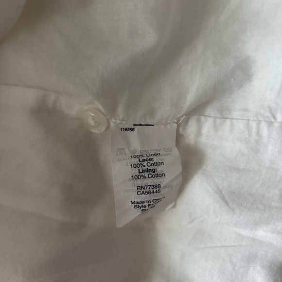 J. Crew White Sleeveless Linen Tank Top. - Picture 6 of 6